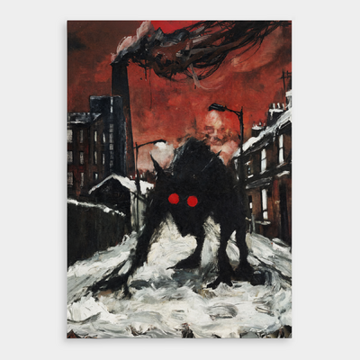 Barghest The Big Black Dog of the Ashfall Print