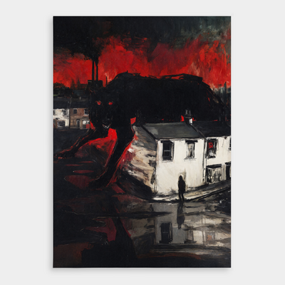 Barghest The Big Black Dog Print