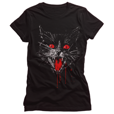 Bloody Black Cat Ladies T-Shirt