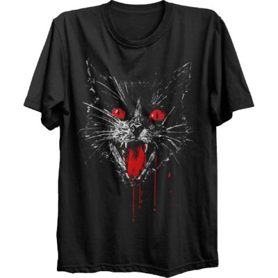 Bloody Black Cat  T-Shirt