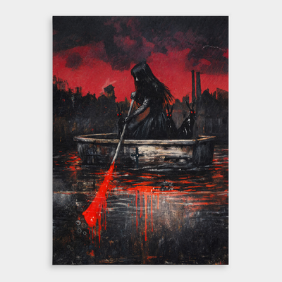 The Mirebrook Rose Red, The Night of the Flood Print